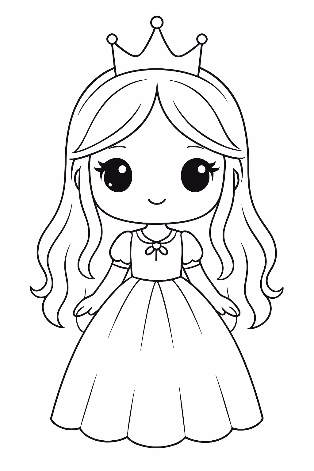 Boneca para colorir — desenho para imprimir