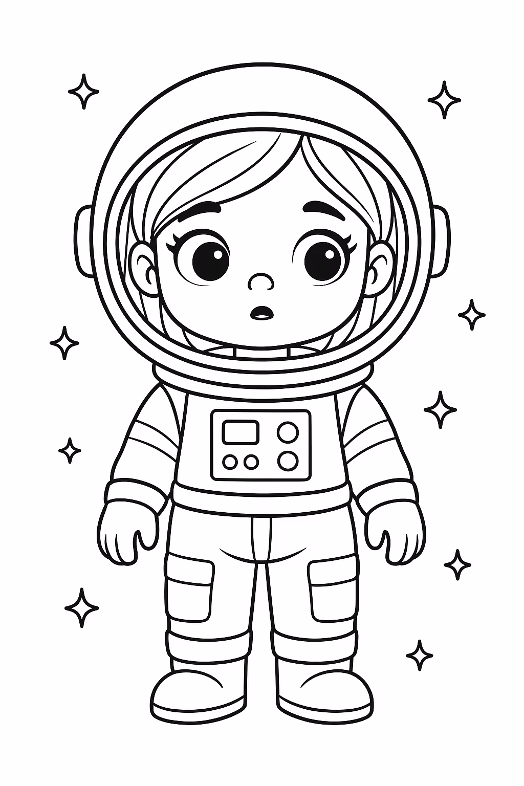 Boneca para colorir — desenho para imprimir
