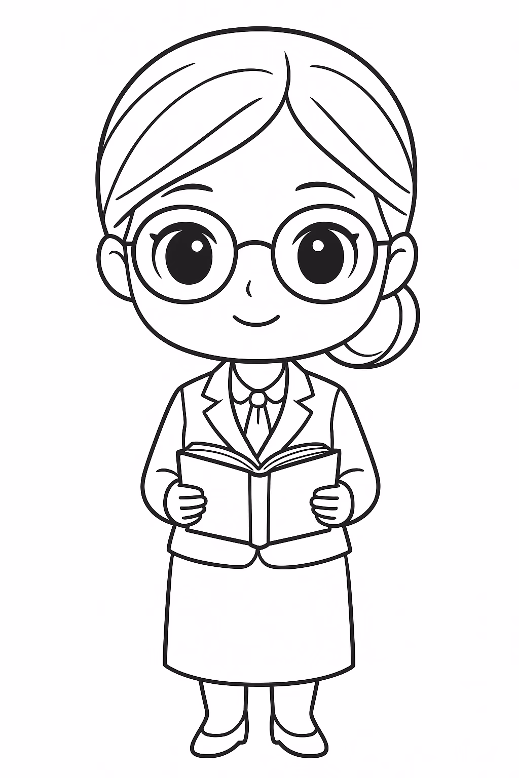 Boneca para colorir — desenho para imprimir