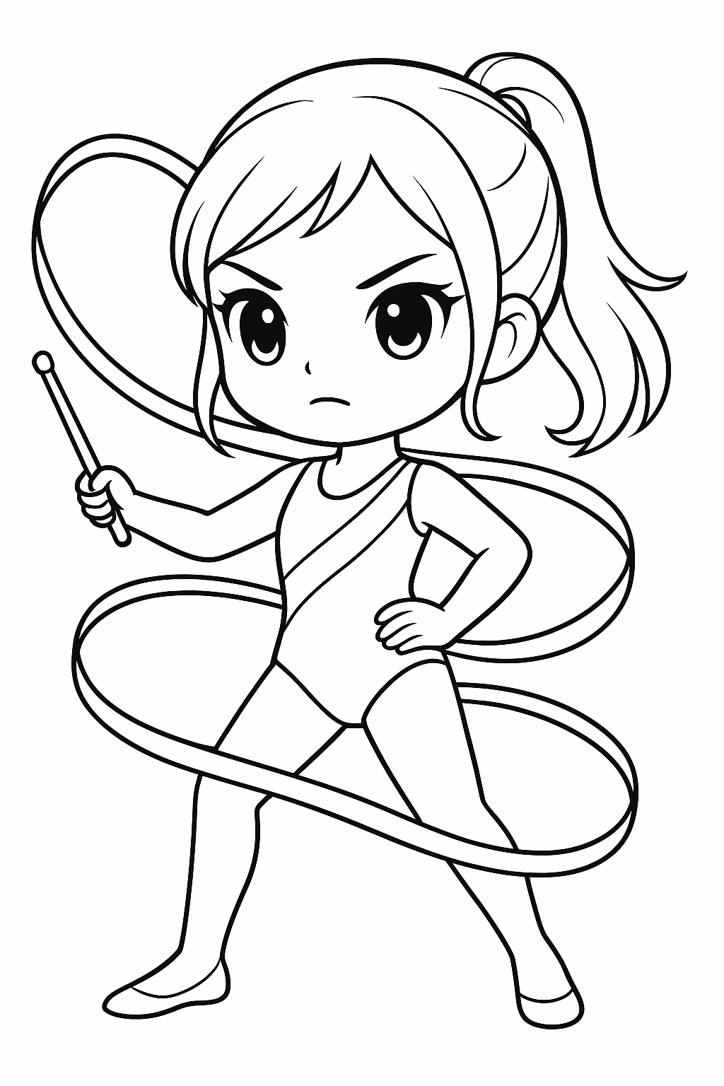 Boneca para colorir — desenho para imprimir