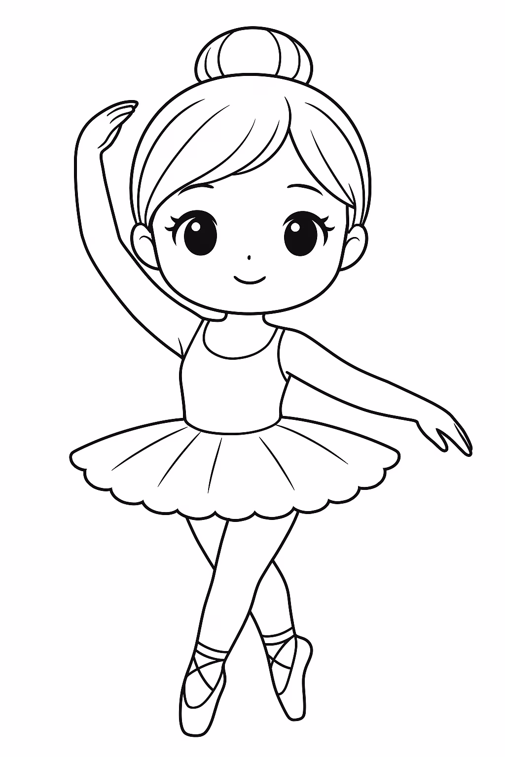 Boneca para colorir — desenho para imprimir