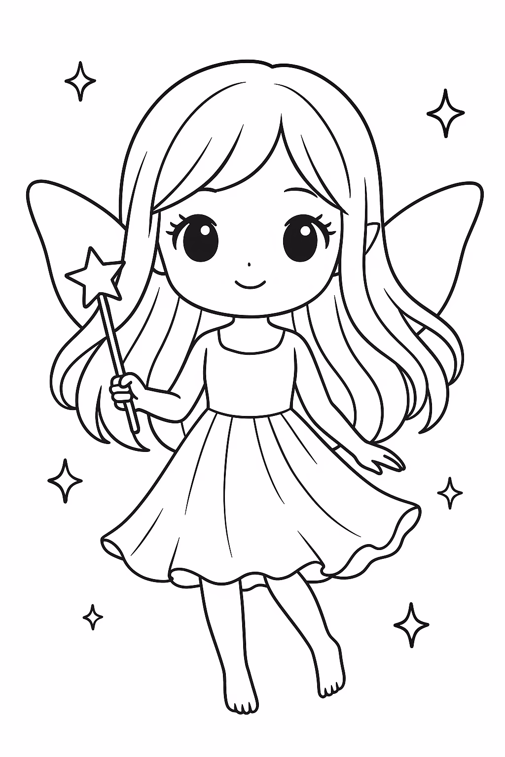 Boneca para colorir — desenho para imprimir