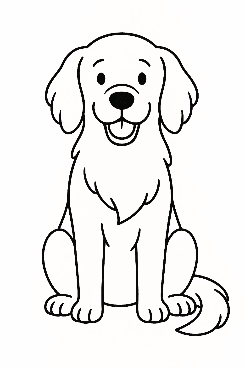 Cachorro golden retriever para colorir — desenho para imprimir