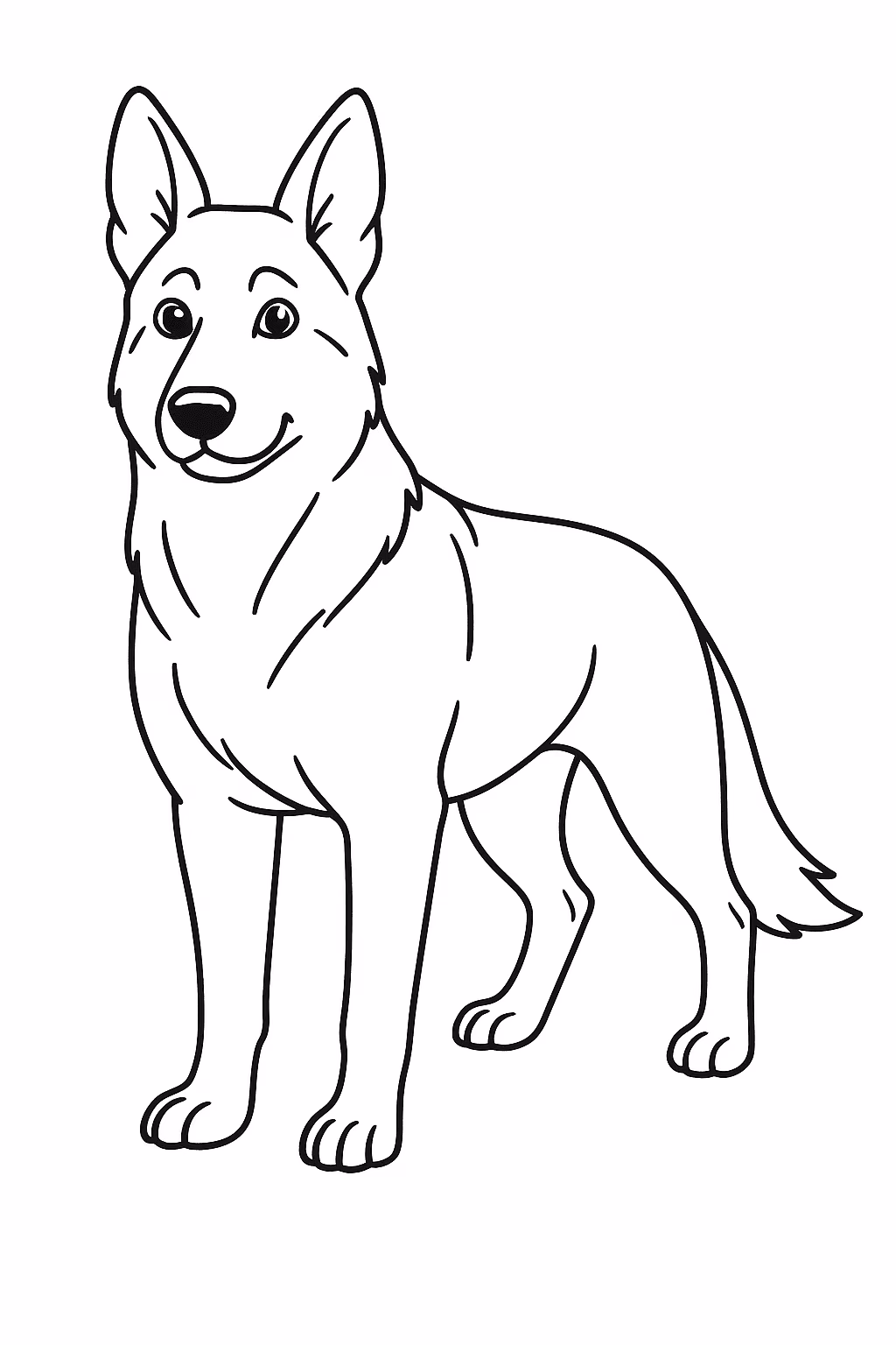 Cachorro pastor alemao para colorir — desenho para imprimir