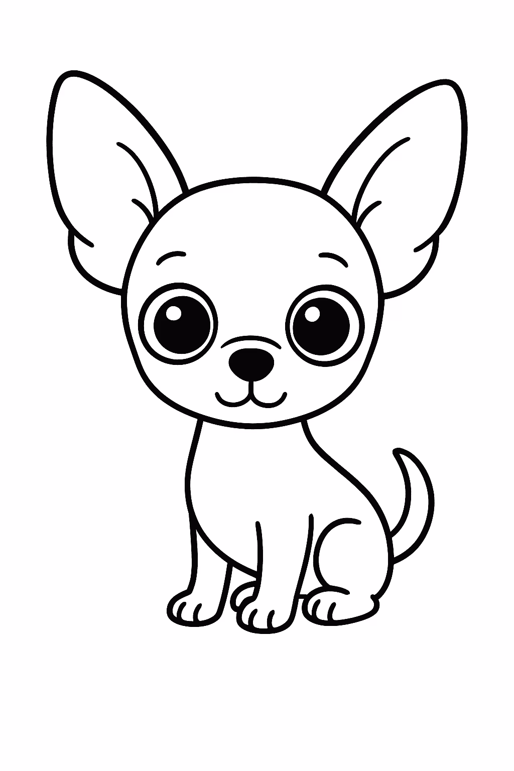 Cachorro chihuahua para colorir — desenho para imprimir