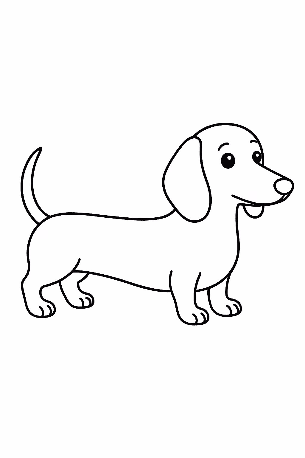 Cachorro dachshund para colorir — desenho para imprimir
