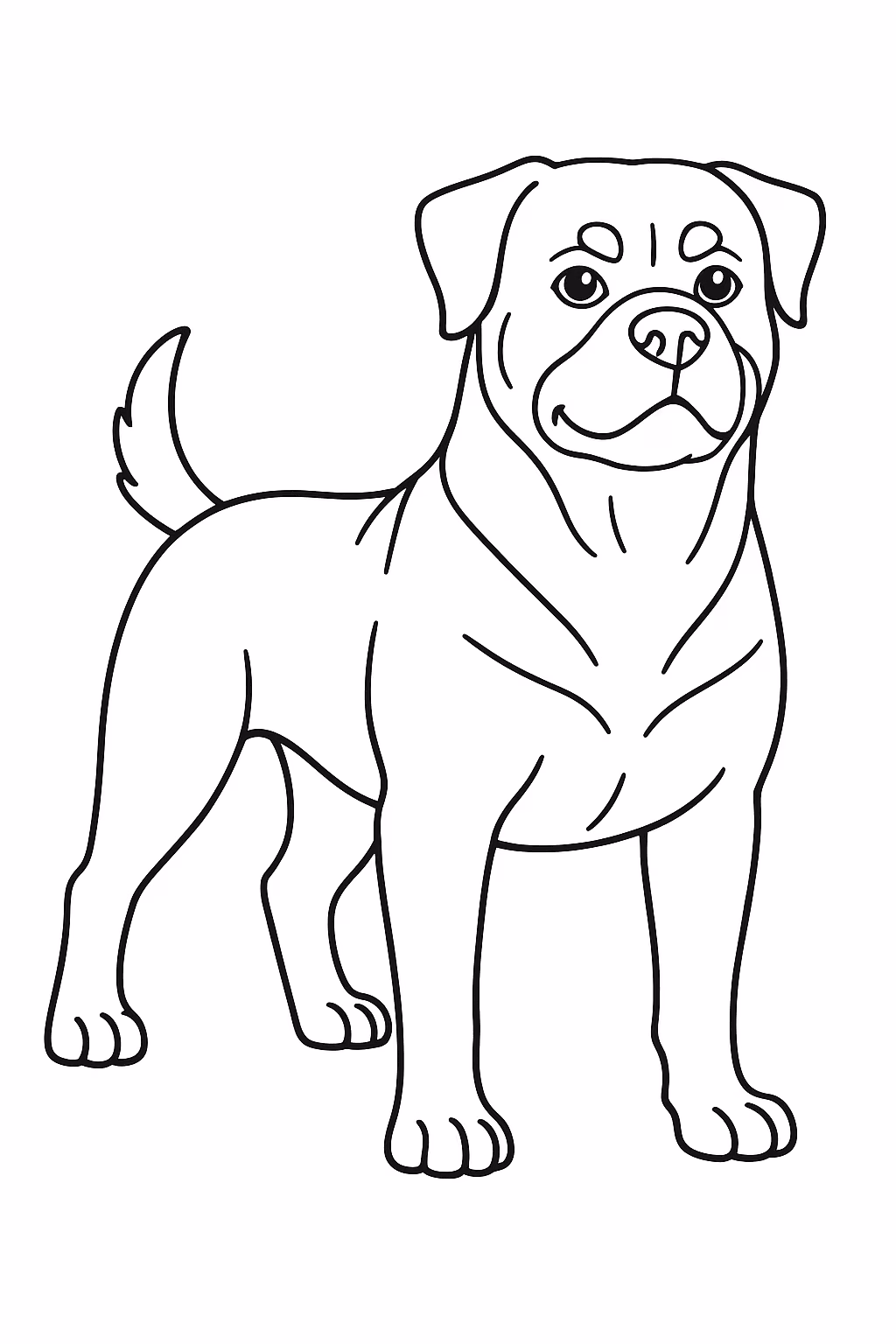 Cachorro rottweiler para colorir — desenho para imprimir