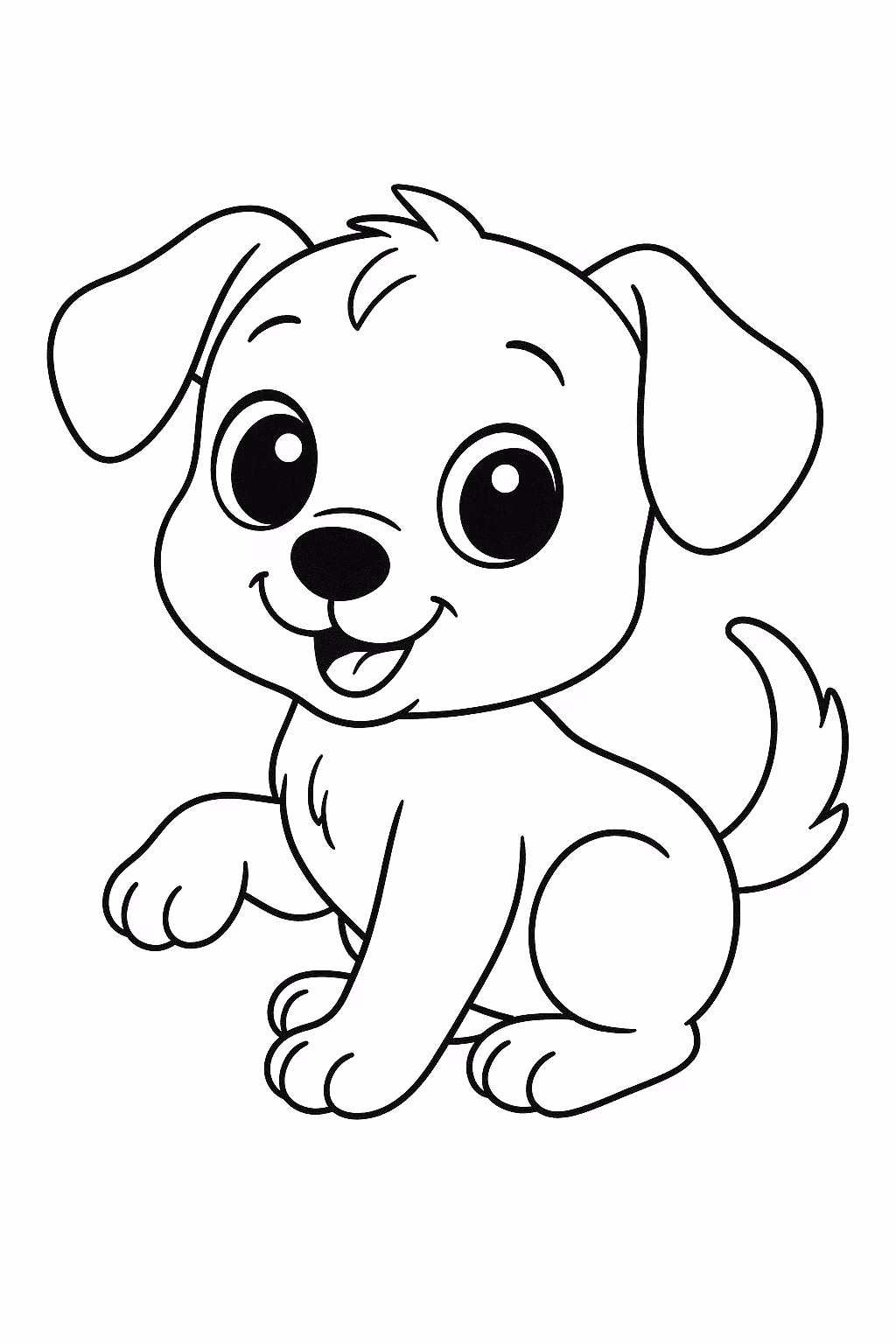 Cachorro filhote para colorir — desenho para imprimir