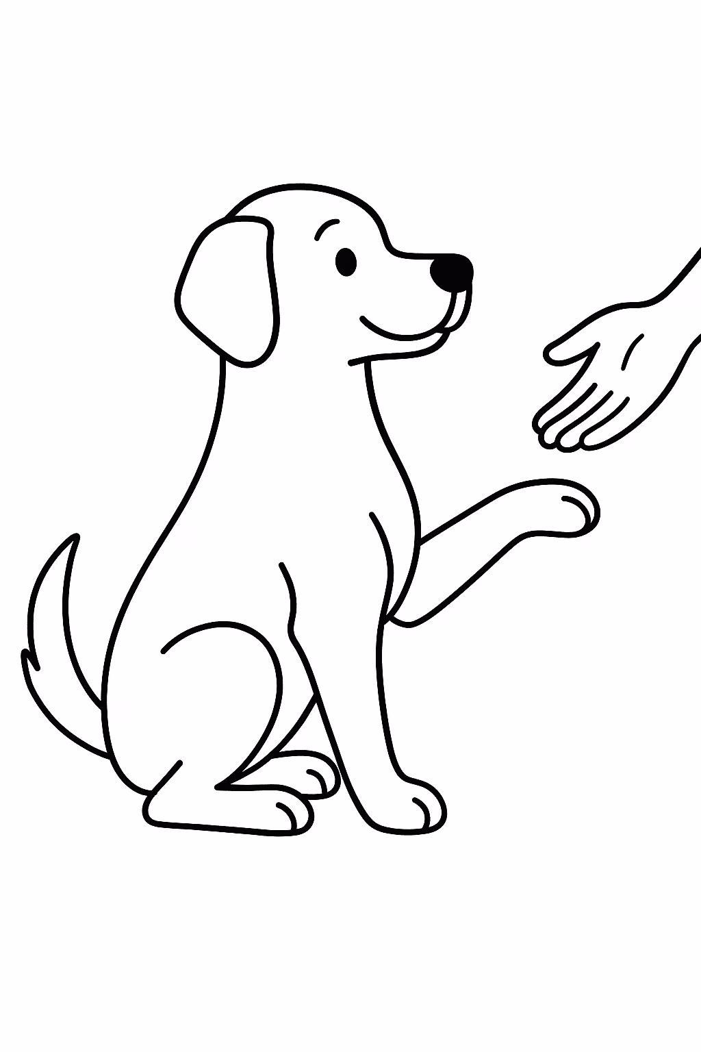 Cachorro treinando para colorir — desenho para imprimir