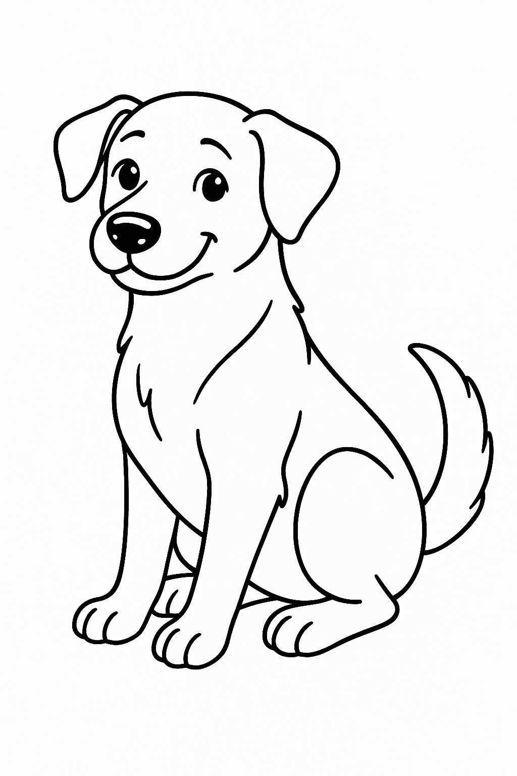 Cachorro vira lata para colorir — desenho para imprimir