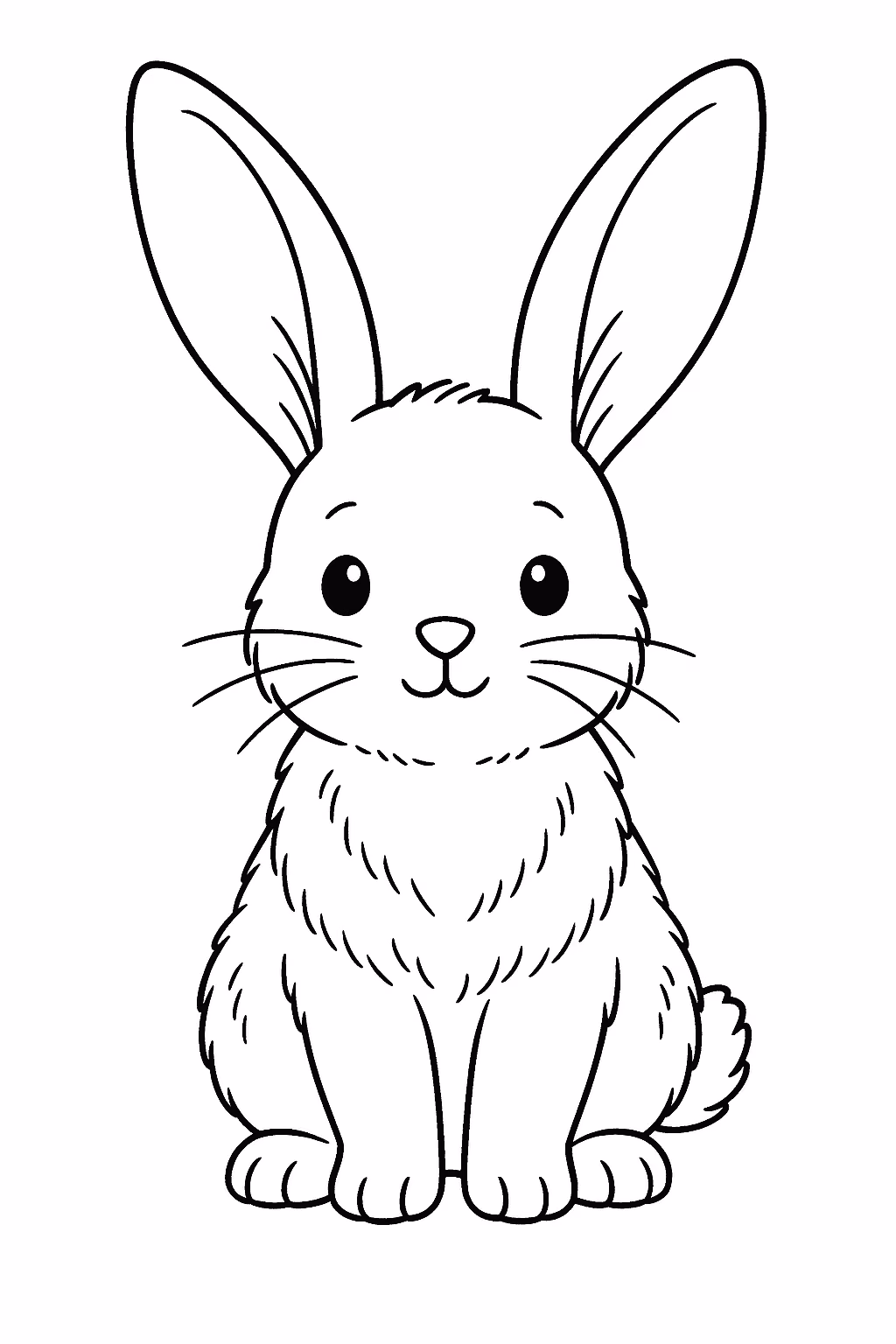 Coelho orelhas grandes para colorir — desenho para imprimir