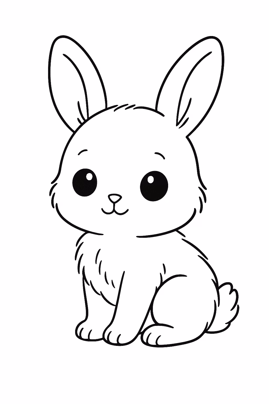 Coelho filhote para colorir — desenho para imprimir