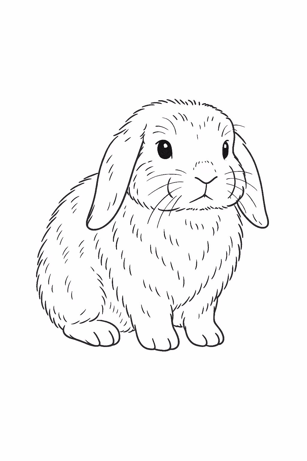 Coelho lop para colorir — desenho para imprimir
