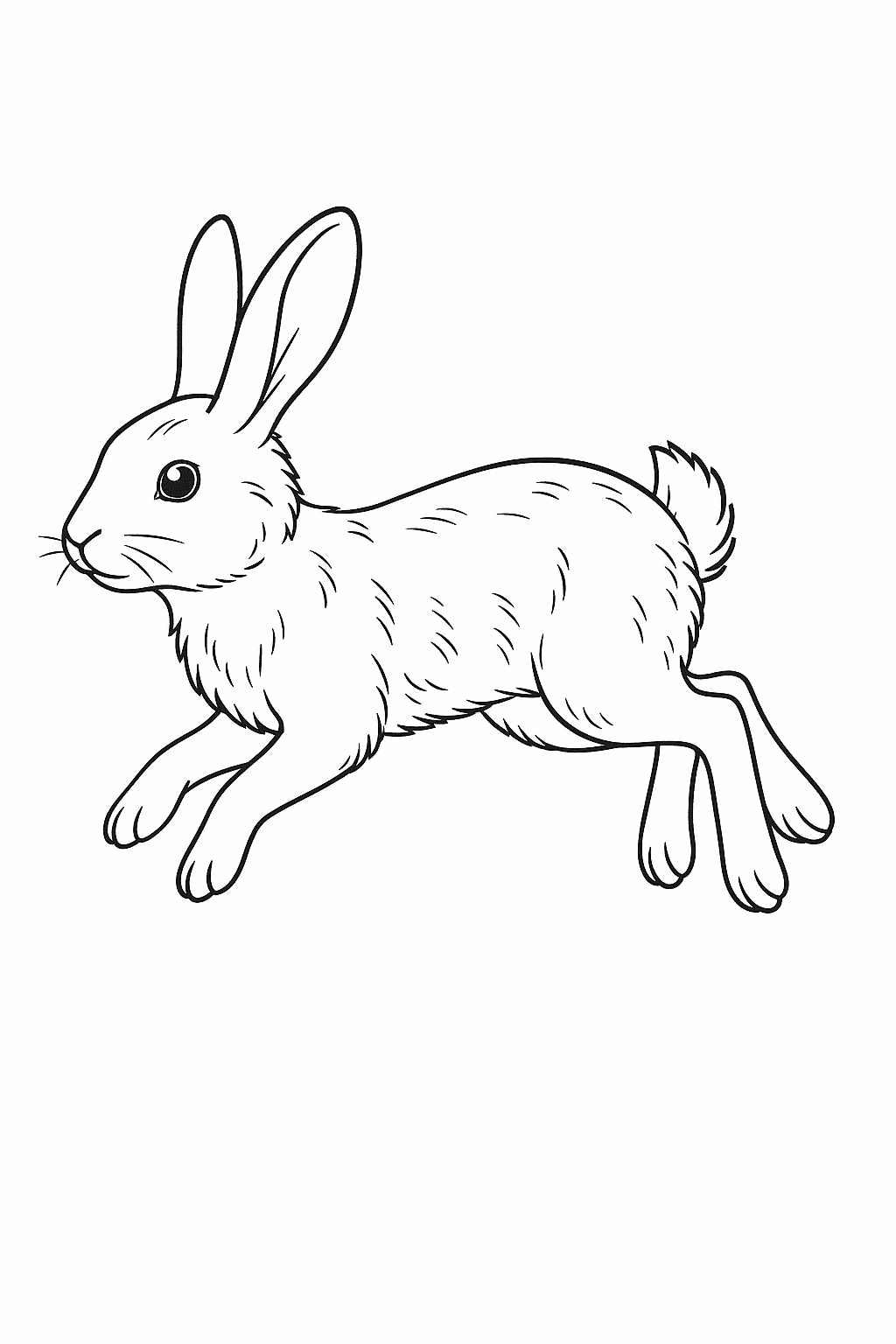 Coelho saltitante para colorir — desenho para imprimir