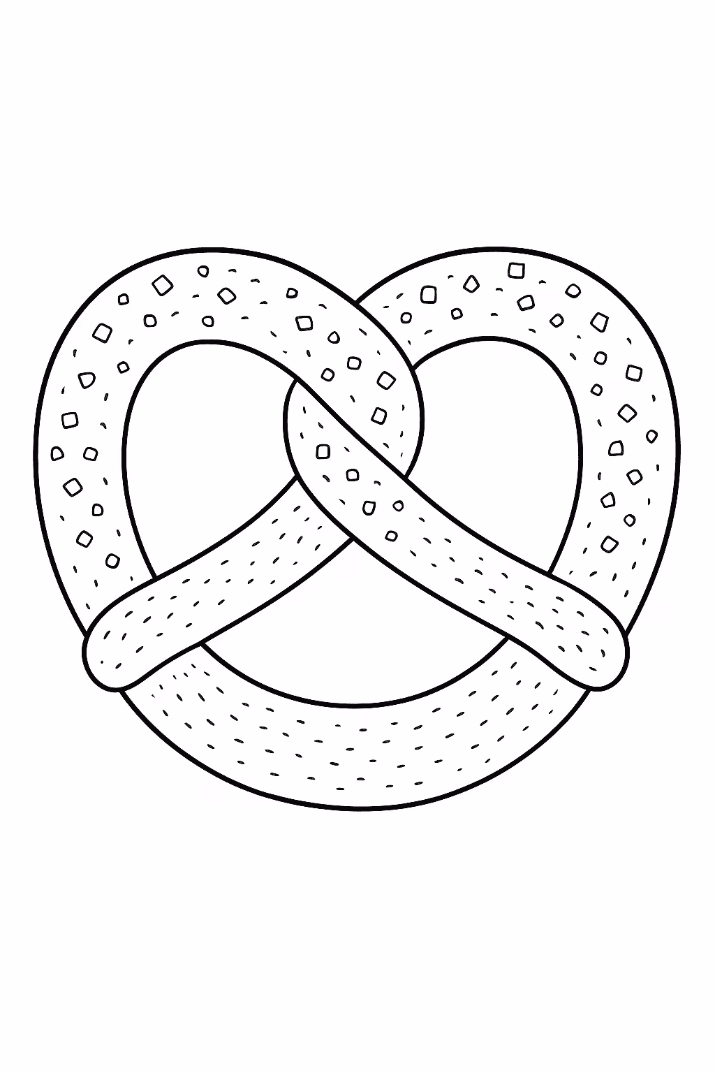 Comida pretzel para colorir — desenho para imprimir