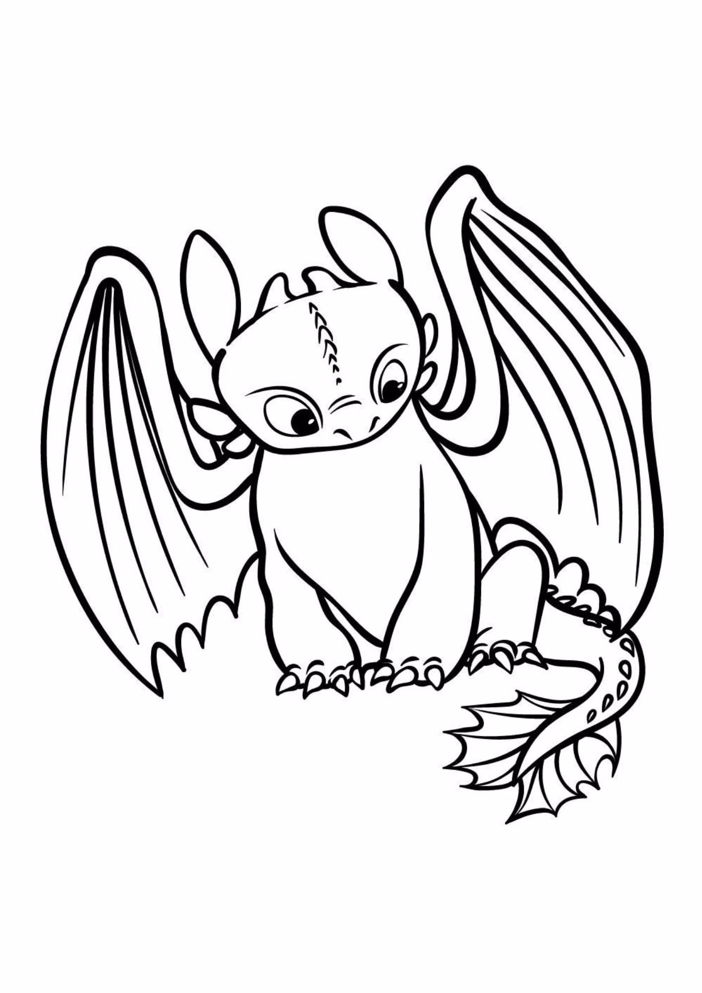 Como treinar seu dragao e para colorir — desenho para imprimir