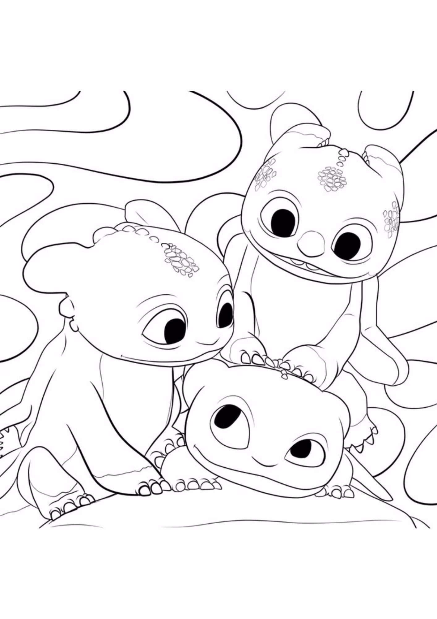 Como treinar seu dragao e para colorir — desenho para imprimir