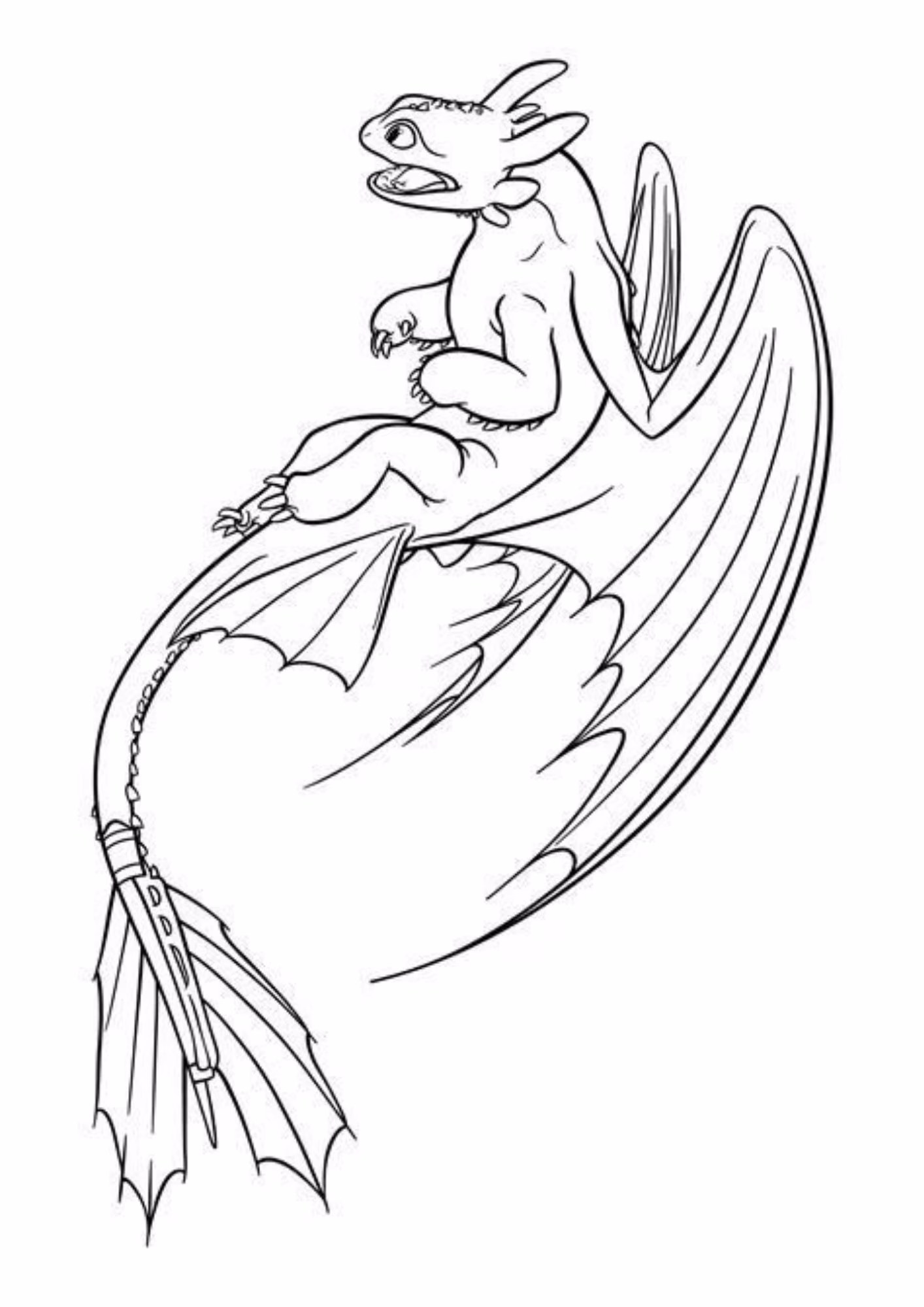 Como treinar seu dragao e para colorir — desenho para imprimir