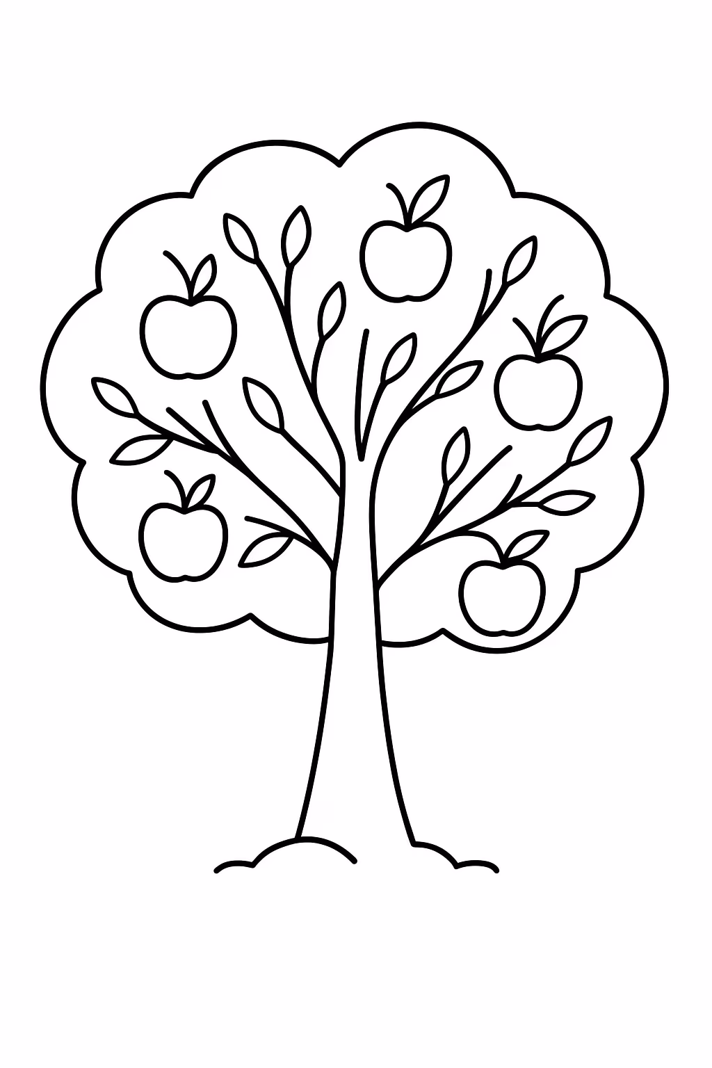Arvore para colorir — desenho para imprimir