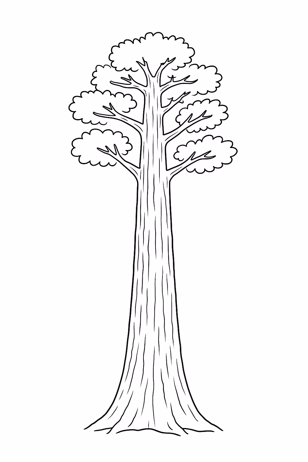 Arvore para colorir — desenho para imprimir
