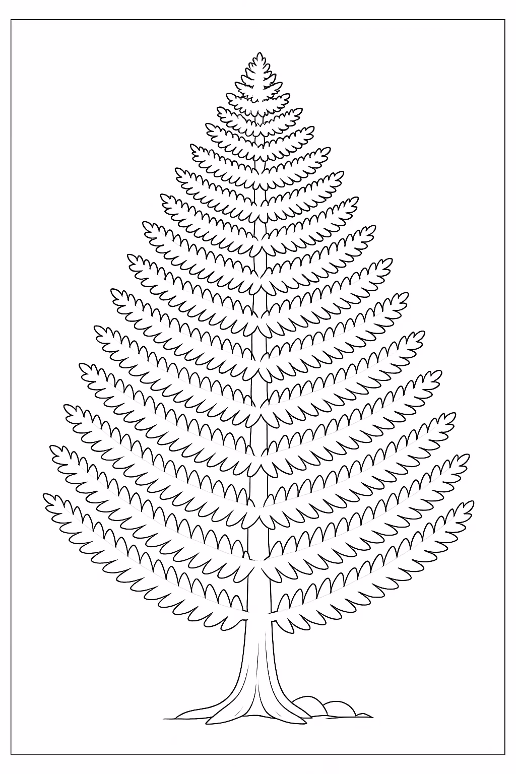 Arvore para colorir — desenho para imprimir
