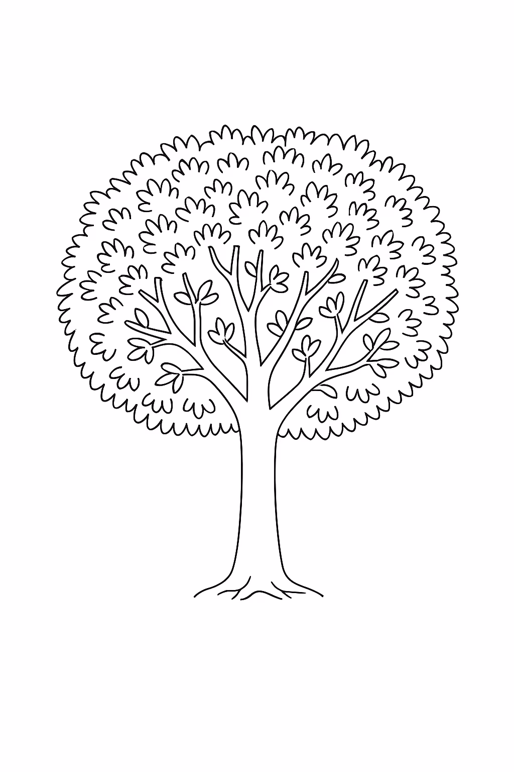 Arvore para colorir — desenho para imprimir