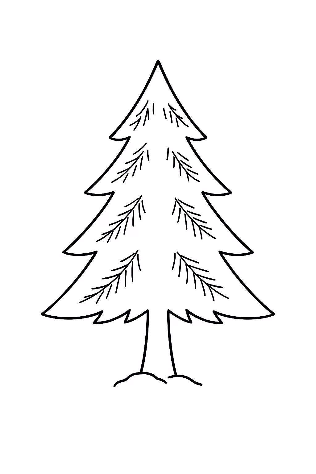 Arvore para colorir — desenho para imprimir