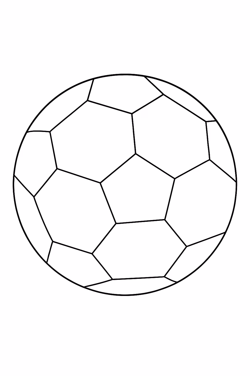 Bola para colorir — desenho para imprimir