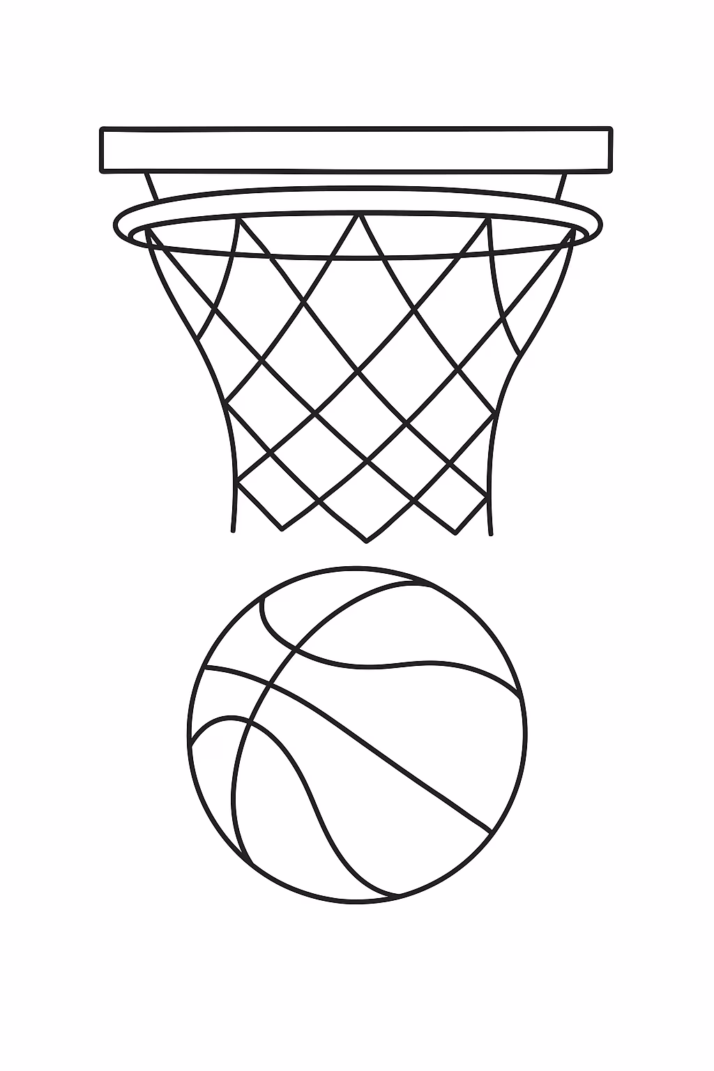 Bola para colorir — desenho para imprimir