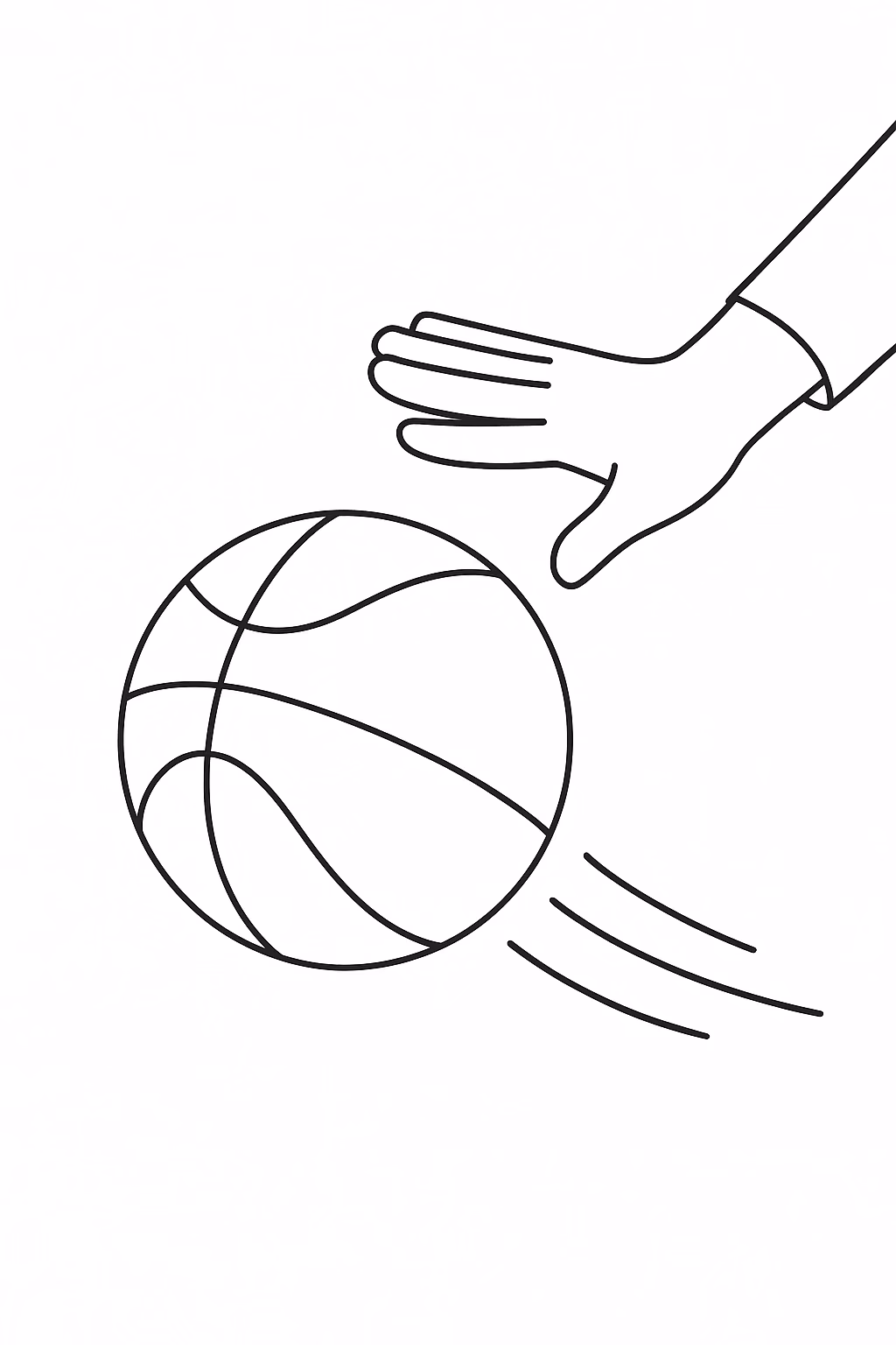 Bola para colorir — desenho para imprimir