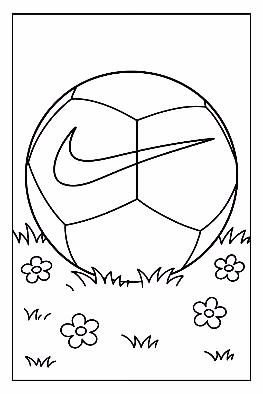 Bola para colorir — desenho para imprimir