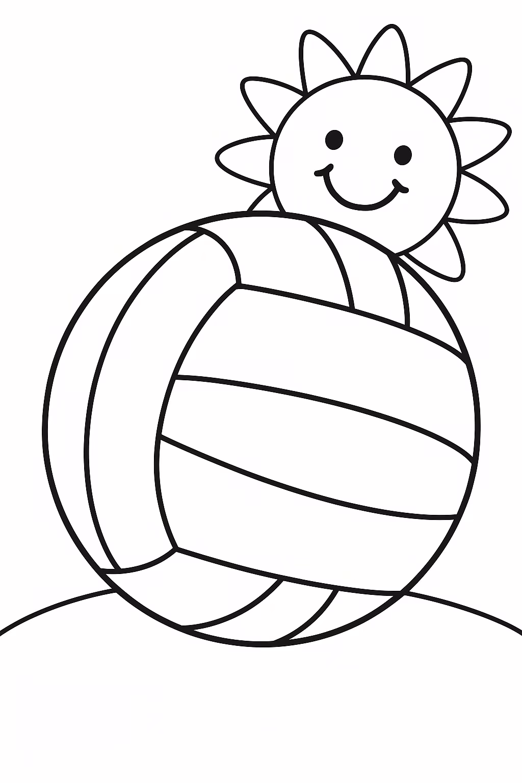 Bola para colorir — desenho para imprimir