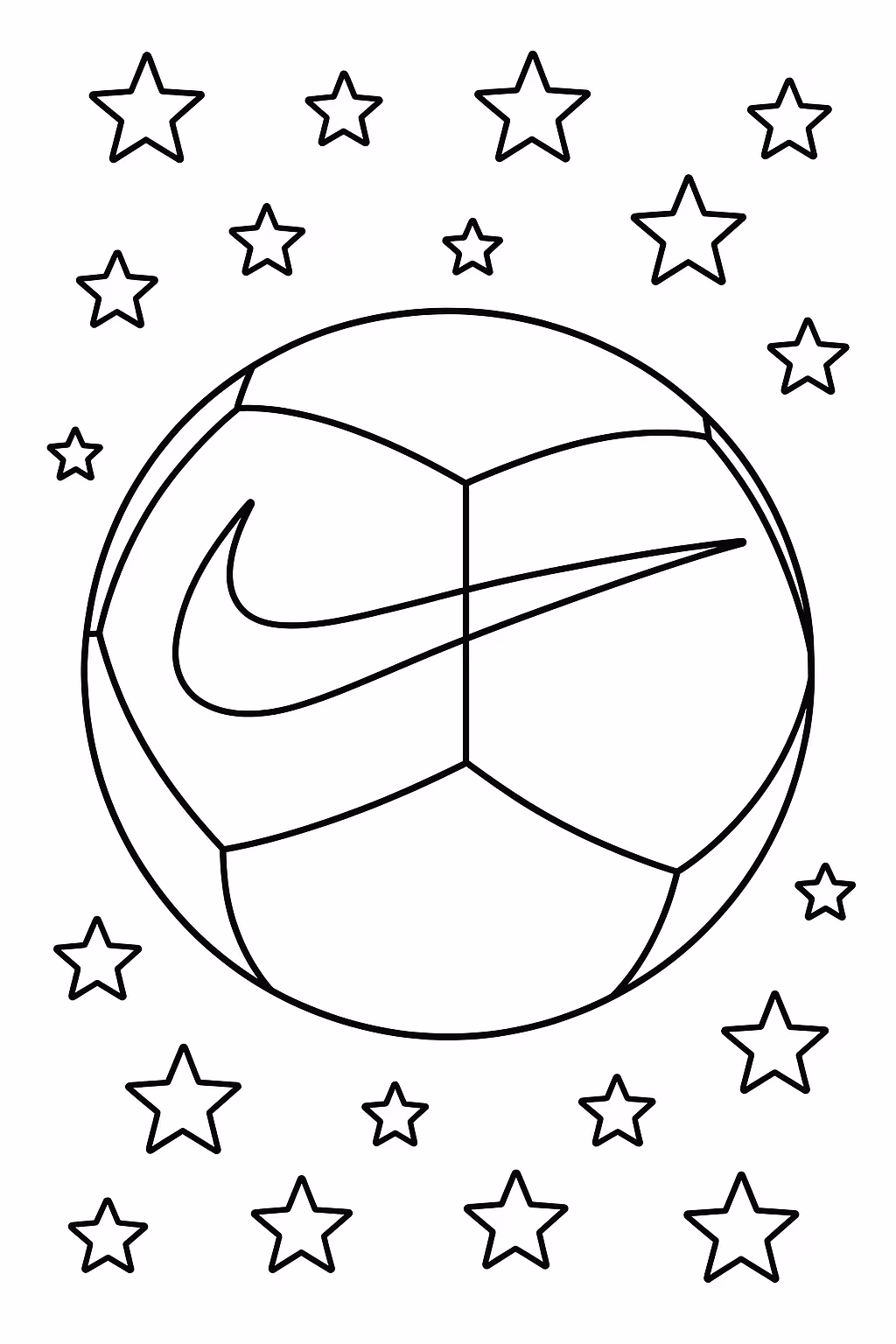 Bola para colorir — desenho para imprimir
