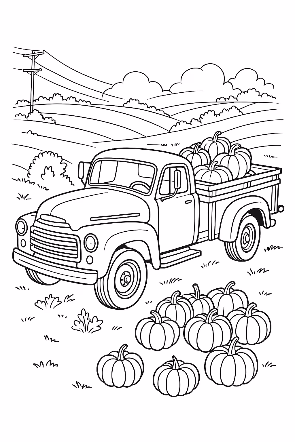 Caminhao para colorir — desenho para imprimir