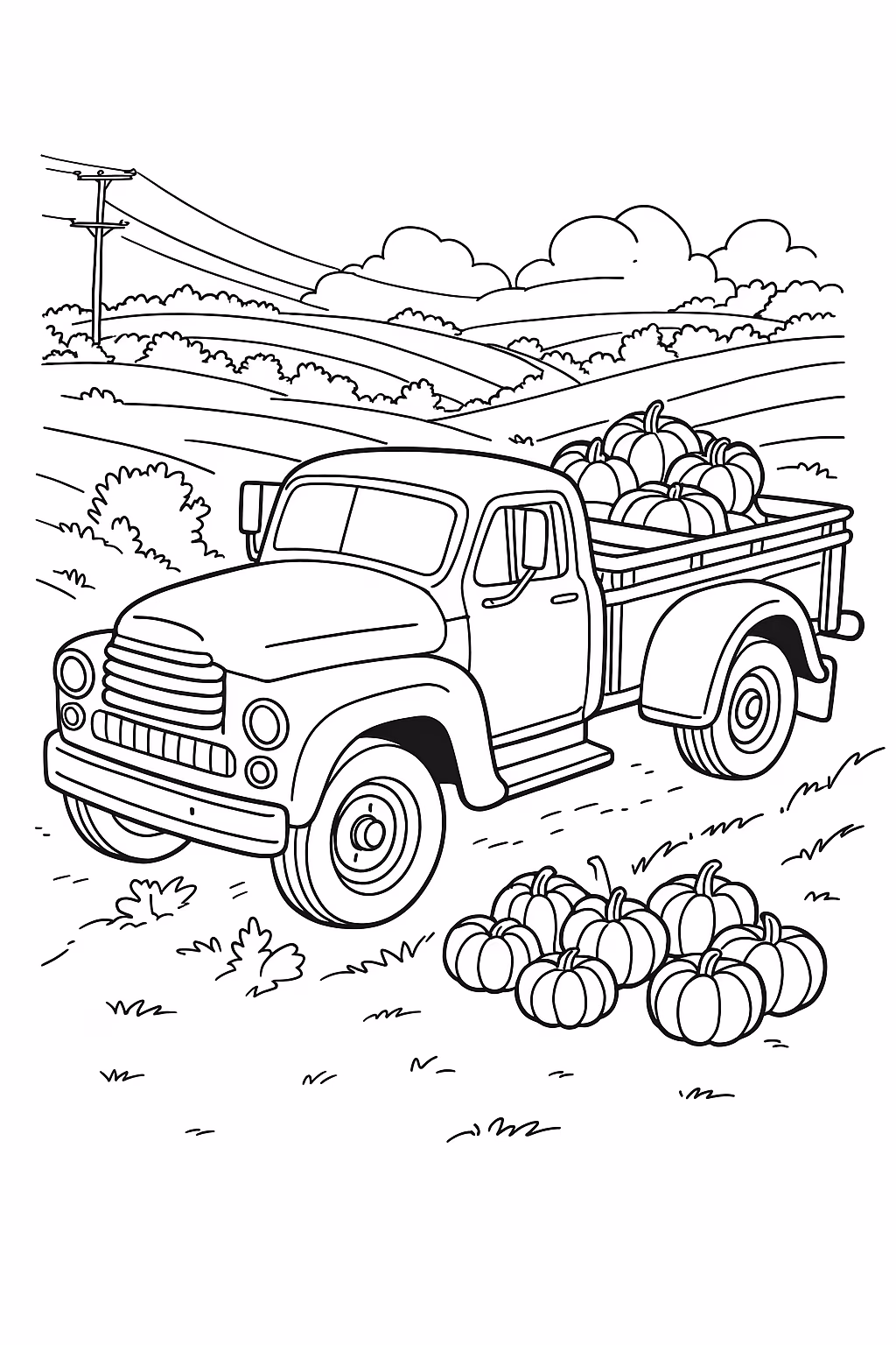 Caminhao para colorir — desenho para imprimir