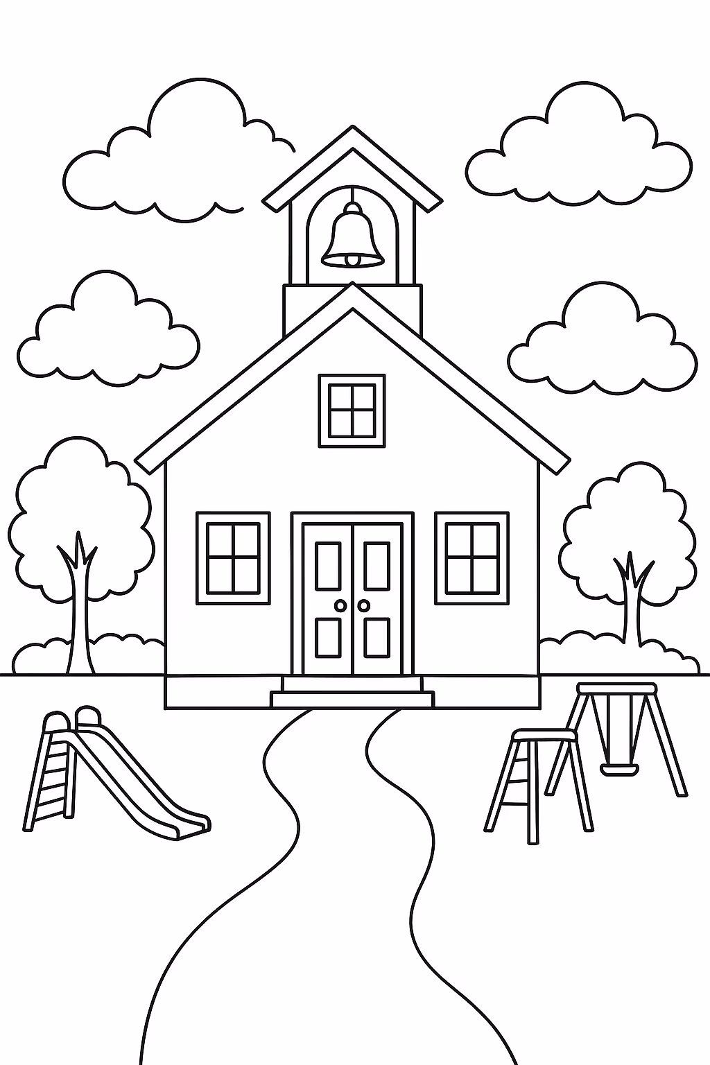 Casa para colorir — desenho para imprimir