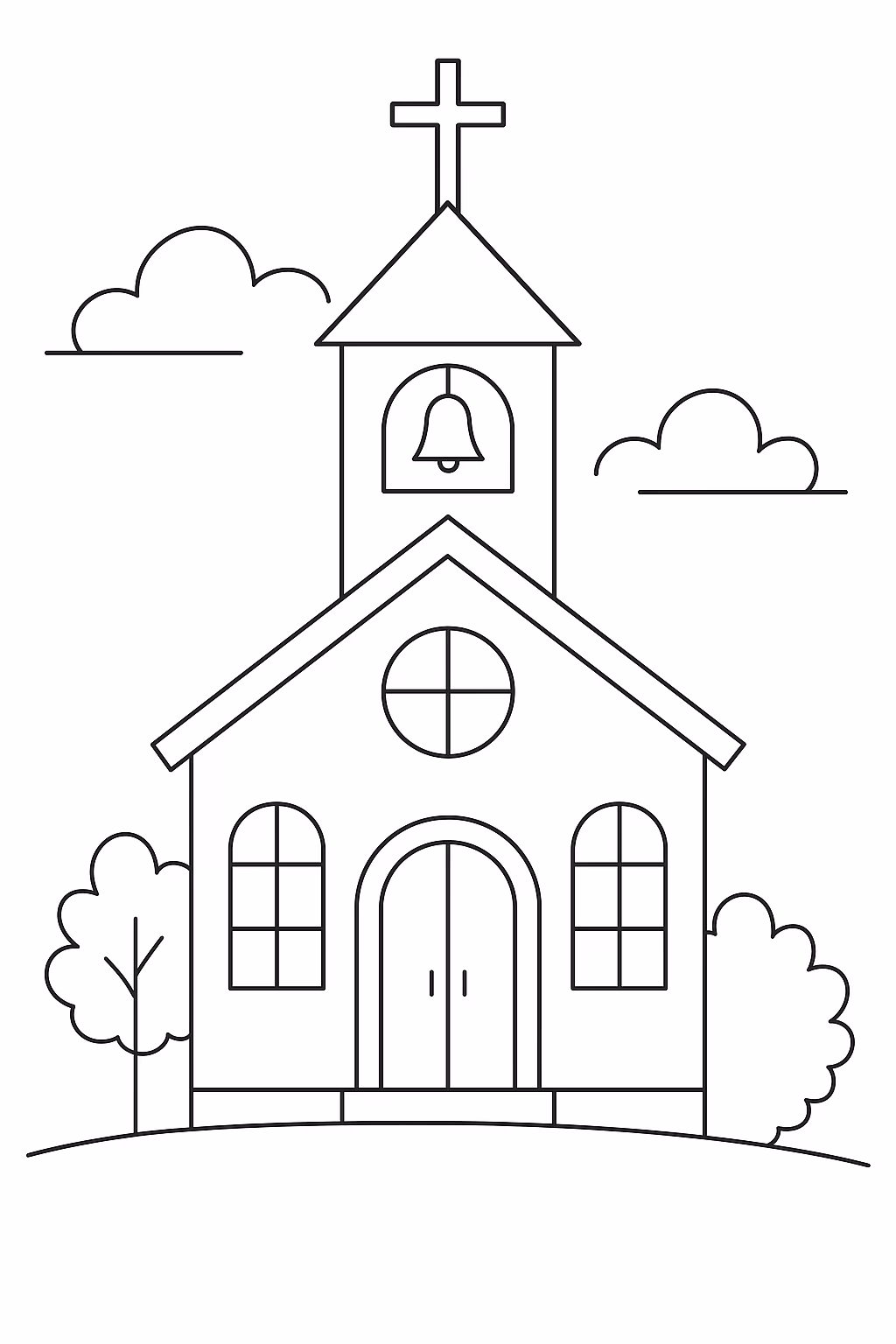 Casa para colorir — desenho para imprimir