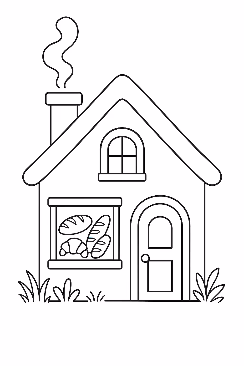 Casa para colorir — desenho para imprimir