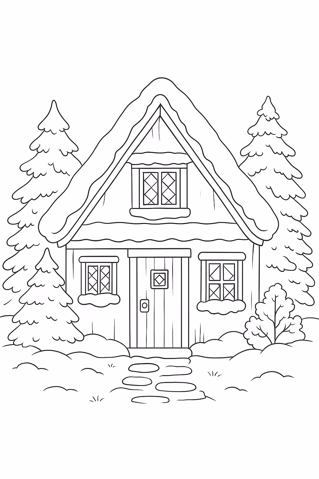 Casa para colorir — desenho para imprimir