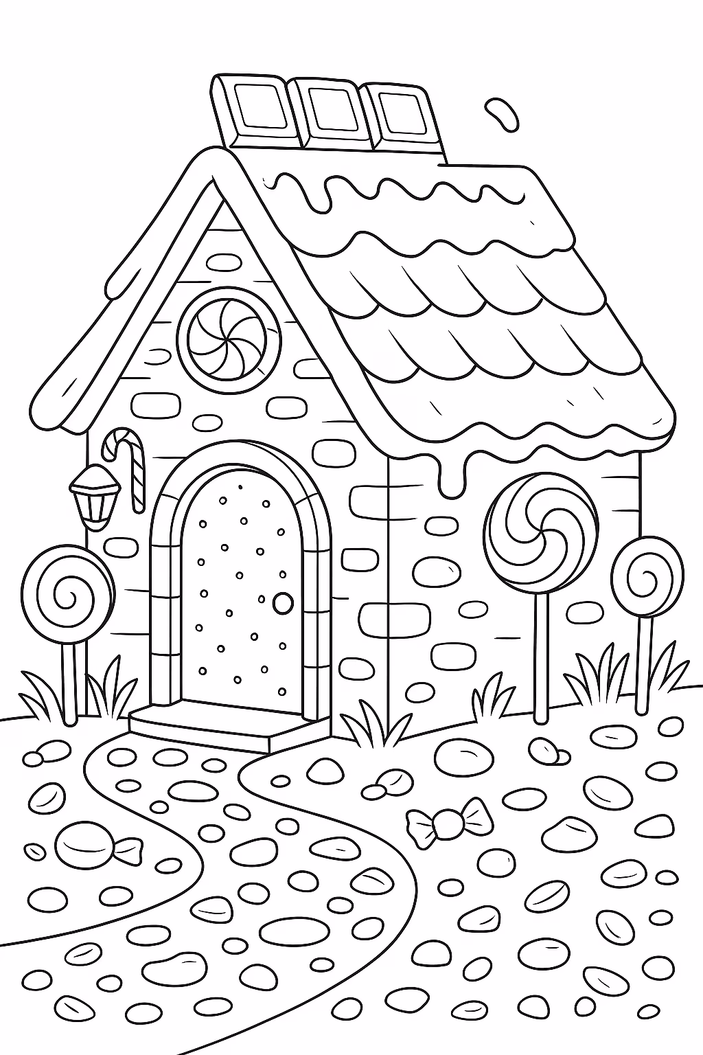 Casa para colorir — desenho para imprimir