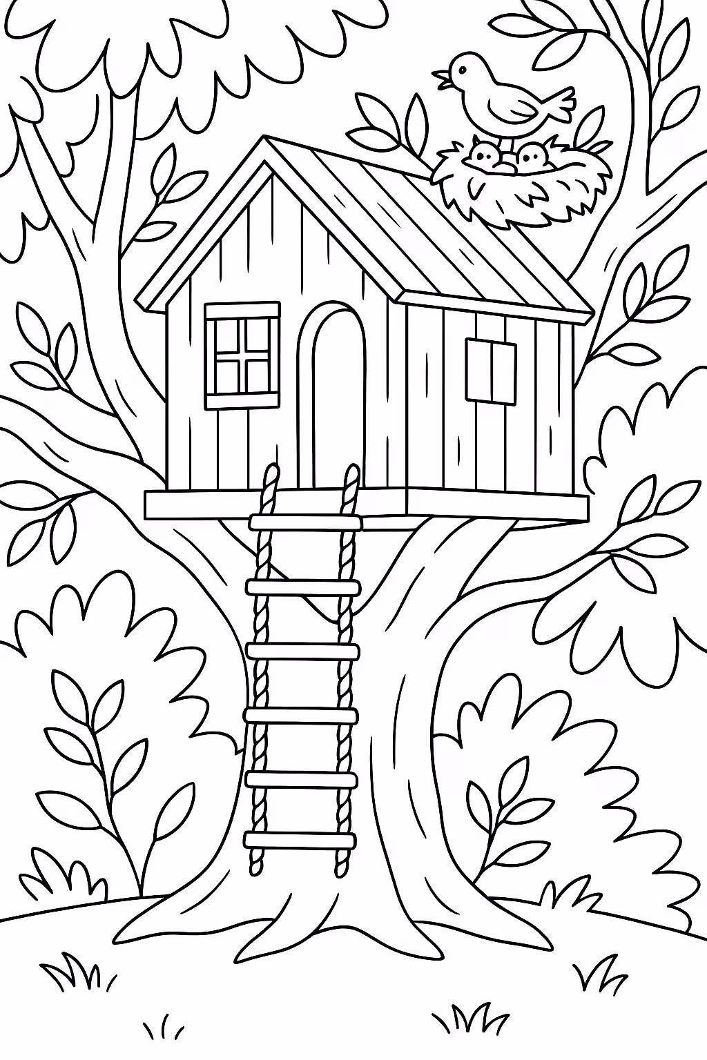 Casa para colorir — desenho para imprimir