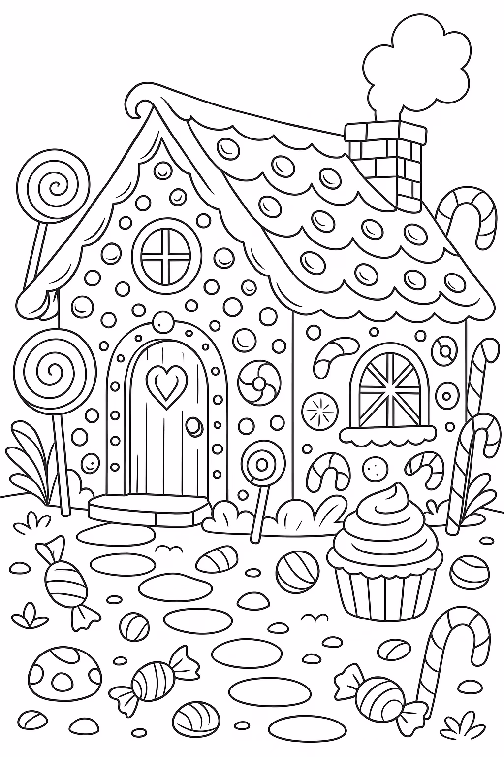 Casa para colorir — desenho para imprimir
