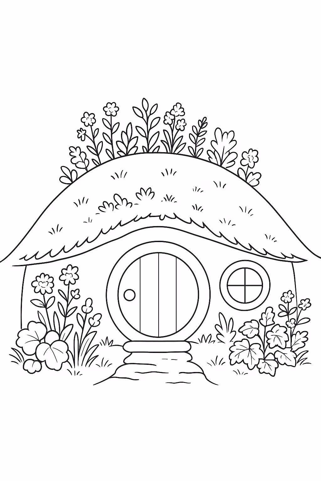 Casa para colorir — desenho para imprimir