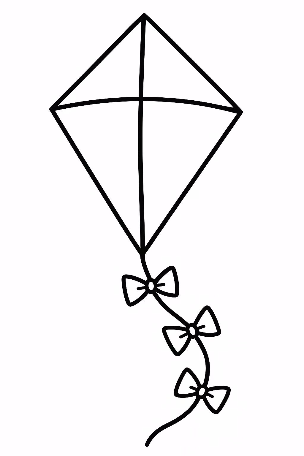De pipa para colorir — desenho para imprimir