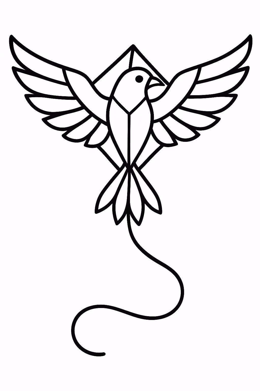 De pipa para colorir — desenho para imprimir
