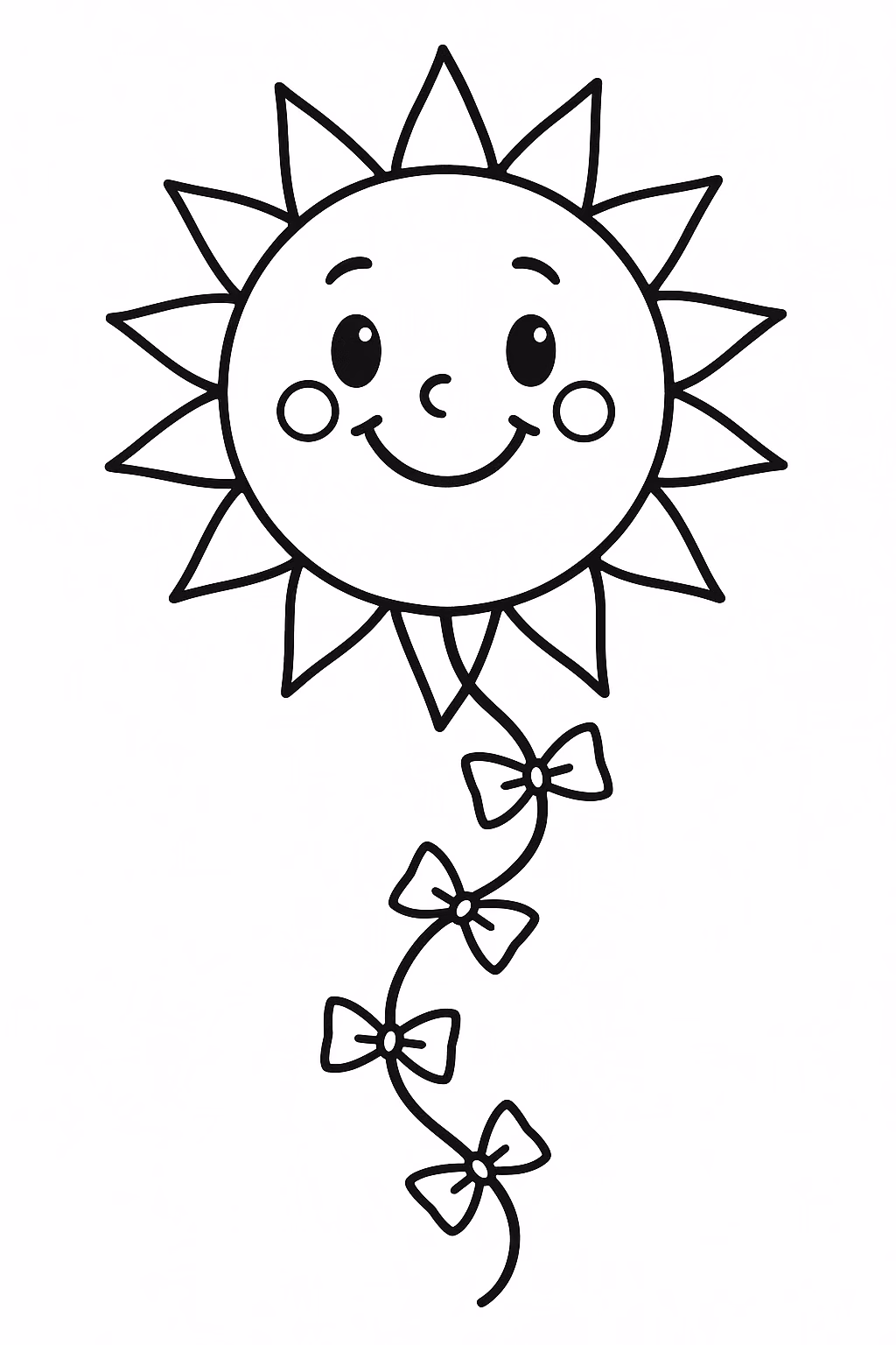 De pipa para colorir — desenho para imprimir
