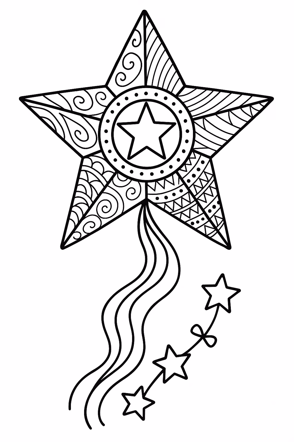 De pipa para colorir — desenho para imprimir