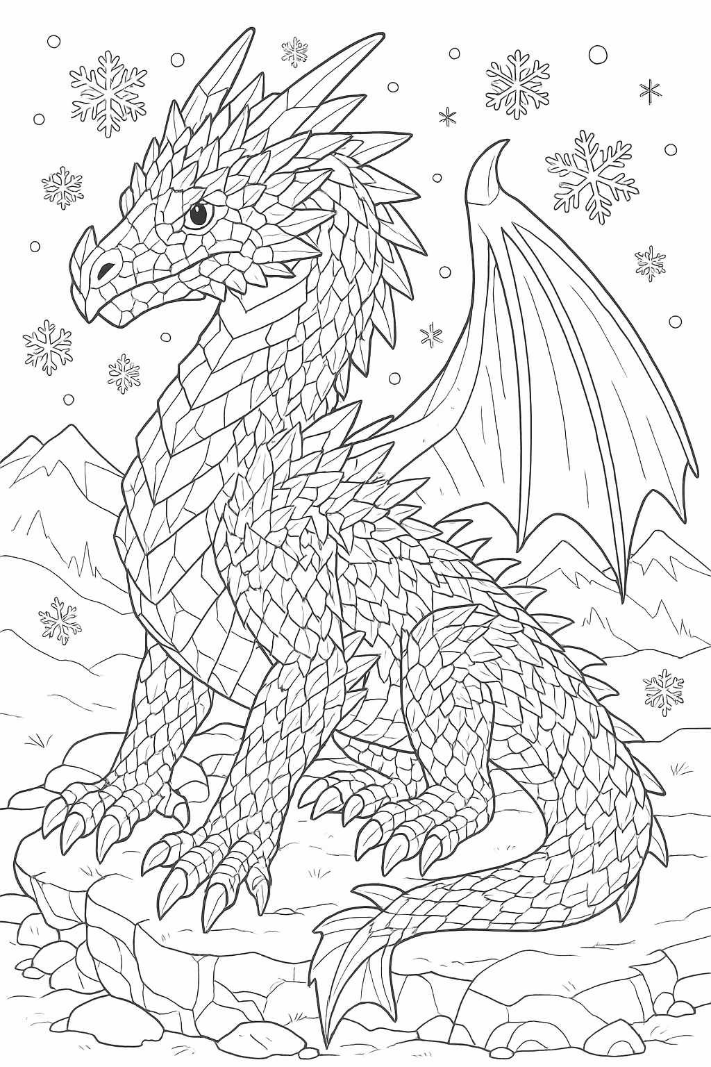 Dragao para colorir — desenho para imprimir