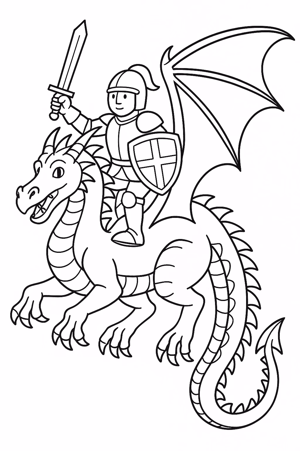 Dragao para colorir — desenho para imprimir