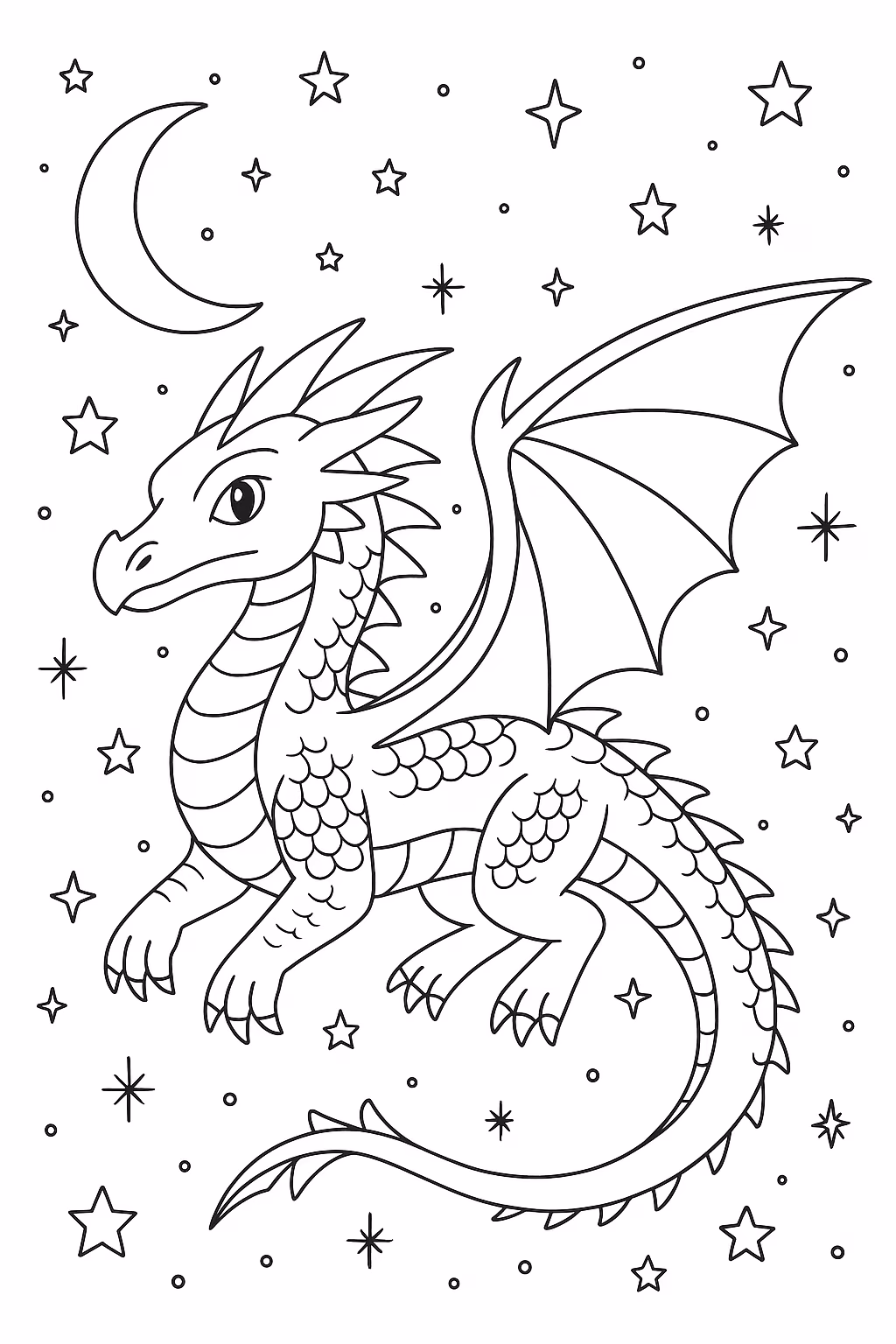 Dragao para colorir — desenho para imprimir